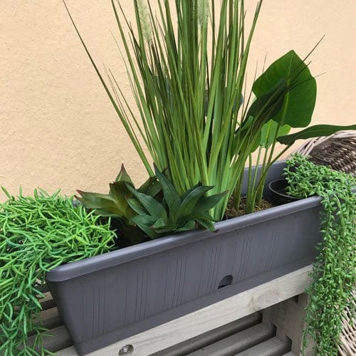 Terraflor altankasse, antrasitgrå 60 cm - Blomsterverden
